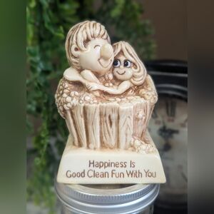 Vintage 1981 R&W Berries Co Collectible Figurine - Happiness Is Good Clean Fun